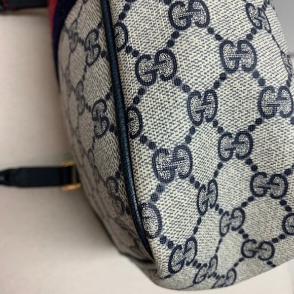 Vintage Gucci Navy GG Canvas Sherry Line Authentic Bag with COA - Picture 14 of 16